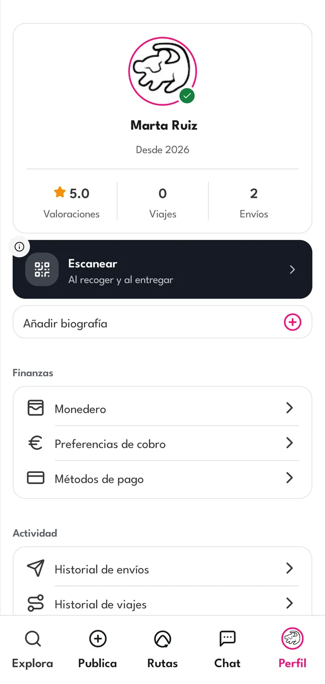 Escanea al recoger